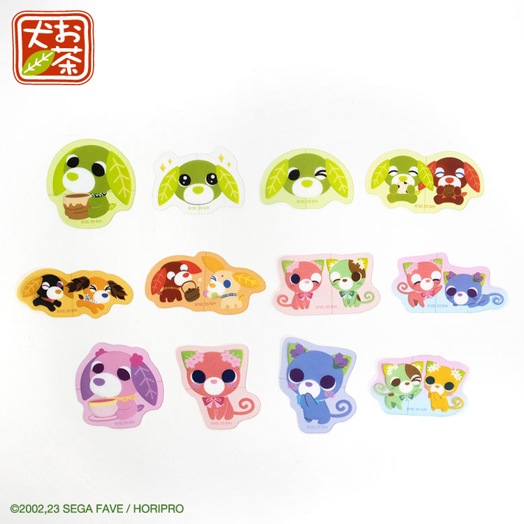 【予約販売】お茶犬 コラボ フレークステッカー