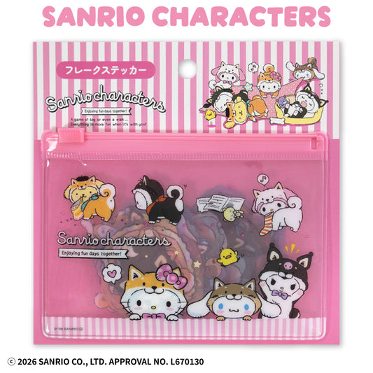 サンリオキャラクターズ フレークステッカー しばいぬデザイン