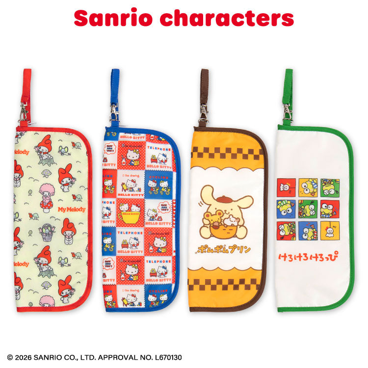 サンリオキャラクターズ レトロデザイン 折りたたみ傘ポーチ