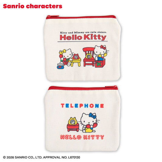 【予約商品】サンリオキャラクターズ レトロデザイン 帆布フラットポーチ