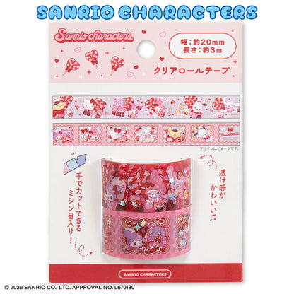 サンリオキャラクターズ クリアロールテープ2P PinkyLollipops