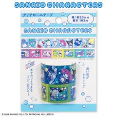 サンリオキャラクターズ クリアロールテープ2P ぷくペタ