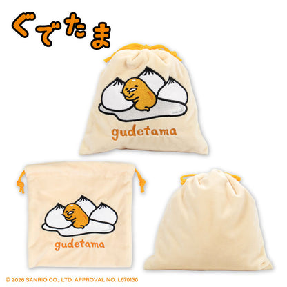 【予約商品】ぐでたま コラボ ふわふわ巾着